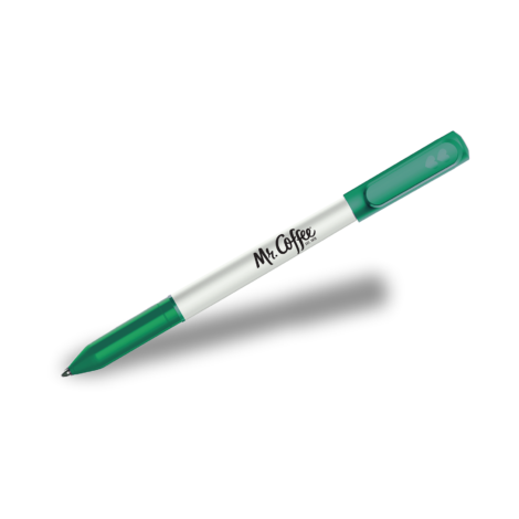 OrangePenny_Updated Barrel GFX_White_Barrel_green_Cap w-logo_cap_open